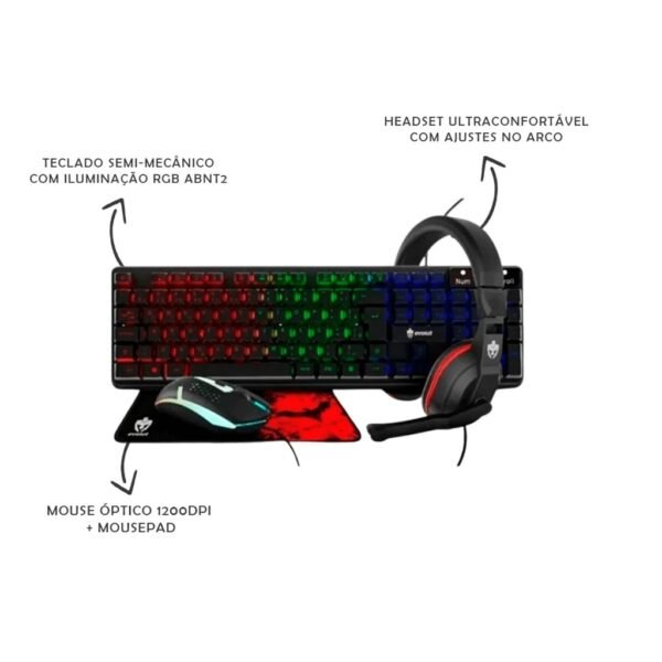 Computador PC Gamer Completo i5 Ram 16GB Monitor HDMI Kit Gamer - Imagem 5