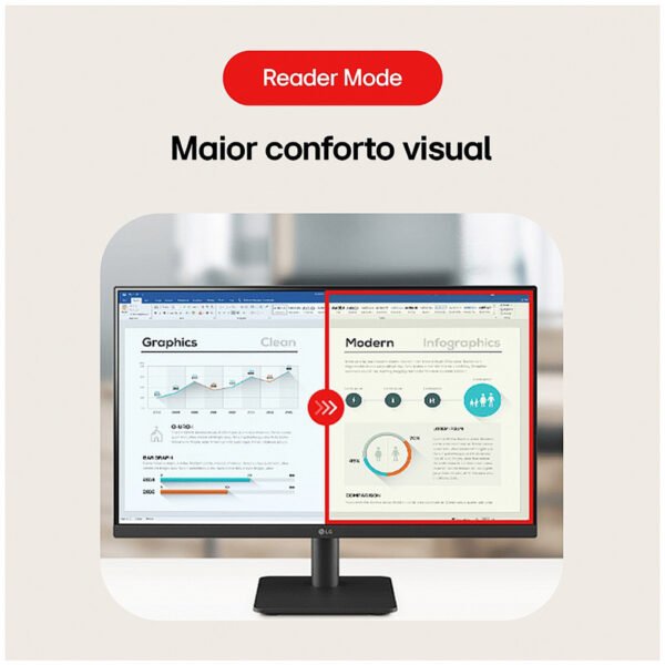 Monitor Gamer LG 24 Full HD 100Hz 5ms HDMI IPS - 24MS500-B - Imagem 3