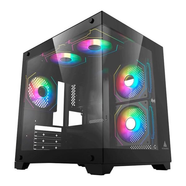 Gabinete Gamer Acegeek Vacancy L375, Mid-Tower, Lateral de Vidro, Preto, AG-VACANCY-L375-BK - Imagem 2