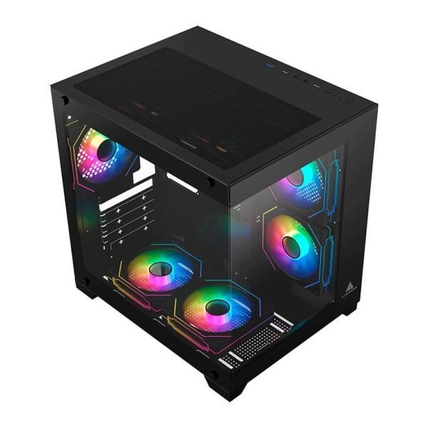Gabinete Gamer Acegeek Vacancy L375, Mid-Tower, Lateral de Vidro, Preto, AG-VACANCY-L375-BK - Imagem 4