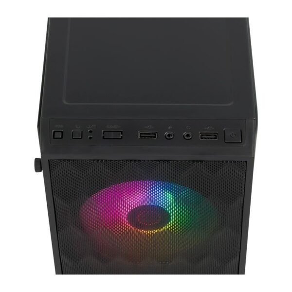 Gabinete Gamer TGT Jester V2,Rainbow,Mini-Tower,Lateral de Acrilico,Com 2 Fans,PretoTGT-JSRV2-BKGF02 - Imagem 4