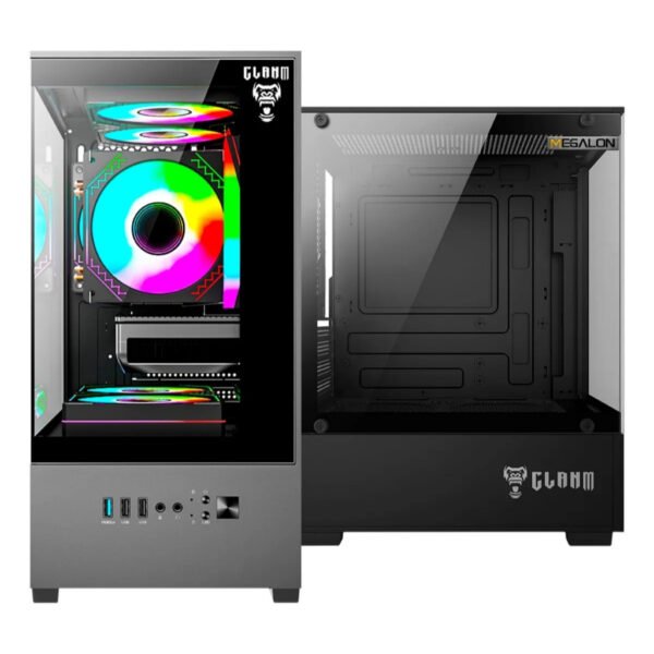 Gabinete Gamer Aquario PC Vidro Mini ATX ITX Premium Capacidade para até 5 ventoinhas de 120mm
