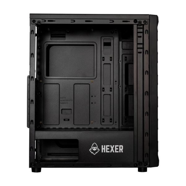 Gabinete Gamer Mancer Hexer, Rainbow, Mid-Tower, Lateral de Vidro, Com 3 Fans, Preto, MCR-HEX-RB01 - Imagem 5