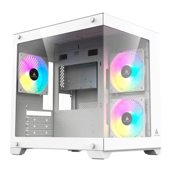 Gabinete Gamer Acegeek Gimli, Rainbow, Mid-Tower, Lateral de Vidro, Com3 Fans Branco AG-GIMLI-WH-3F - Imagem 4