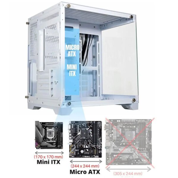 Gabinete Gamer  Aquário em Vidro Com 4 Fans RGB GB1797 - Imagem 5
