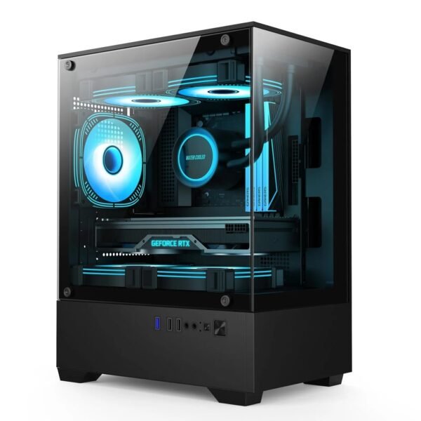 Gabinete Gamer modelo Aquario MID Tower Lateral e Frontal em Vidro Temperado - Imagem 2