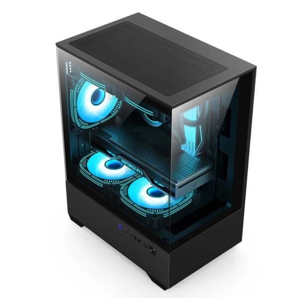 Gabinete Gamer modelo Aquario MID Tower Lateral e Frontal em Vidro Temperado - Imagem 3