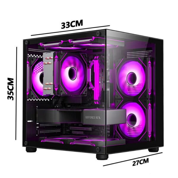 Gabinete Gamer  Aquário em Vidro Com 4 Fans RGB GB1796 - Imagem 4