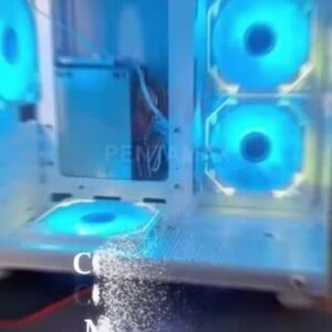 Gabinete Gamer  Branco Aquário em Vidro Com 4 Fans RGB GB1797