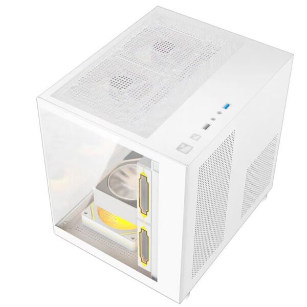Gabinete Gamer  Branco Aquário em Vidro Com 4 Fans RGB GB1797 - Imagem 4