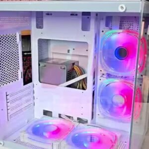 Gabinete Gamer Branco GB1791 4 fans RGB Micro-Atx Em vidro