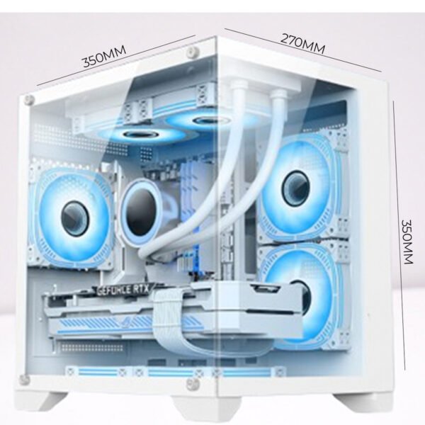 Gabinete Gamer Branco GB1791 4 fans RGB Micro-Atx Em vidro - Imagem 4