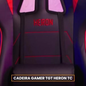 Cadeira Gamer TGT Heron TC, Preto e Vermelho, TGT-HRTC-BR02