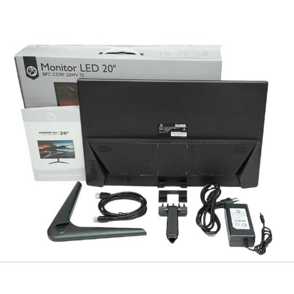 Monitor LED 20″ Wide HDMI VGA1600×900 FIXAÇÃO EM PAREDE GAMER jogos DVR SEGURANÇA - Imagem 4
