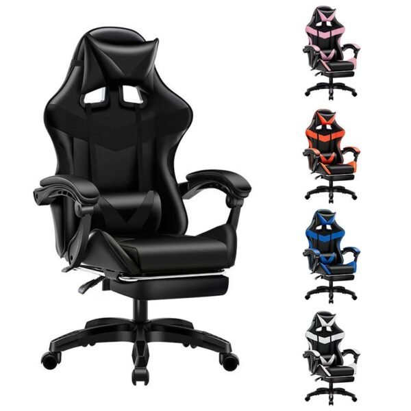 Cadeira Escritório Gamer Ergonômica Reclinável Confortável Com Rodinha E Apoio Para Os Pés-F19 - Imagem 2