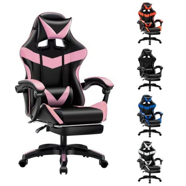 Cadeira Escritório Gamer Ergonômica Reclinável Confortável Com Rodinha E Apoio Para Os Pés-F19 - Imagem 3