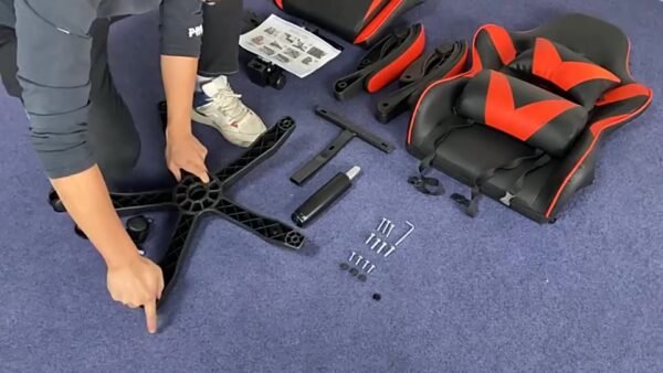 Cadeira Gamer Profissional - Reclinável, Ajustável e Confortável para Escritório e Estudos-F19