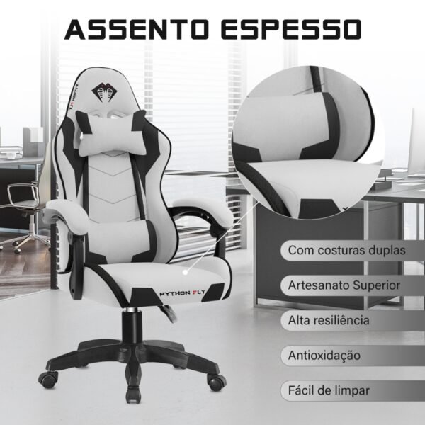 Cadeira Gamer Profissional Ergonômica 150kg - Reclinável com Apoio Lombar - Imagem 2