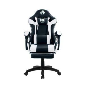Cadeira Gamer Fox Racer Zerda com Apoio de Pés Branca - W20