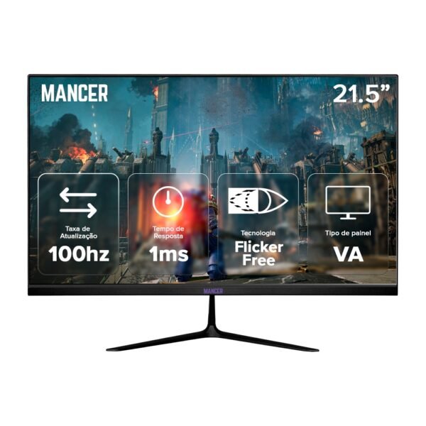 Monitor Gamer Mancer Horizon Z2, 21.5 Pol, VA, FHD, 100Hz, 1ms, HDMI/VGA, MCR-HZN21-BL2 - Imagem 2